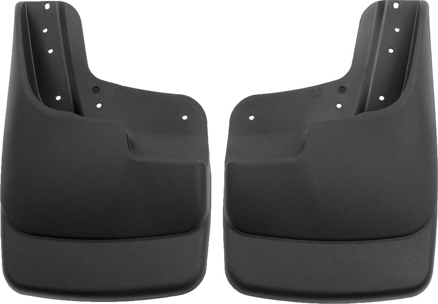 Husky Liners Custom Molded Mud Guards: Pair of black custom-molded mud guards on a white background