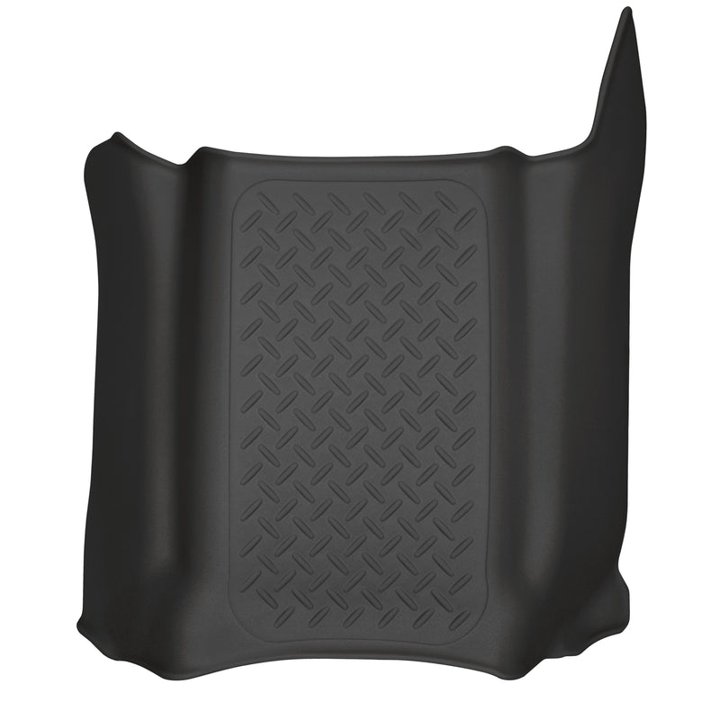 Husky Liners WeatherBeater black center hump floor liner for 2019-2026 Chevrolet Silverado / GMC Sierra 1500 & 2020-2026 Chevrolet Silverado / GMC Sierra 2500 HD / 3500 HD (Double Cab / Crew Cab), on a white background