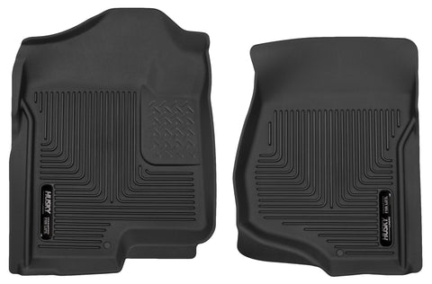 Husky Liners X-act Contour: two black front floor liners on white
