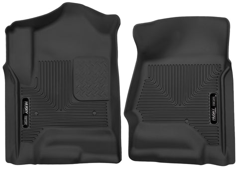 Husky Liners X-act Contour: two black front floor liners on white