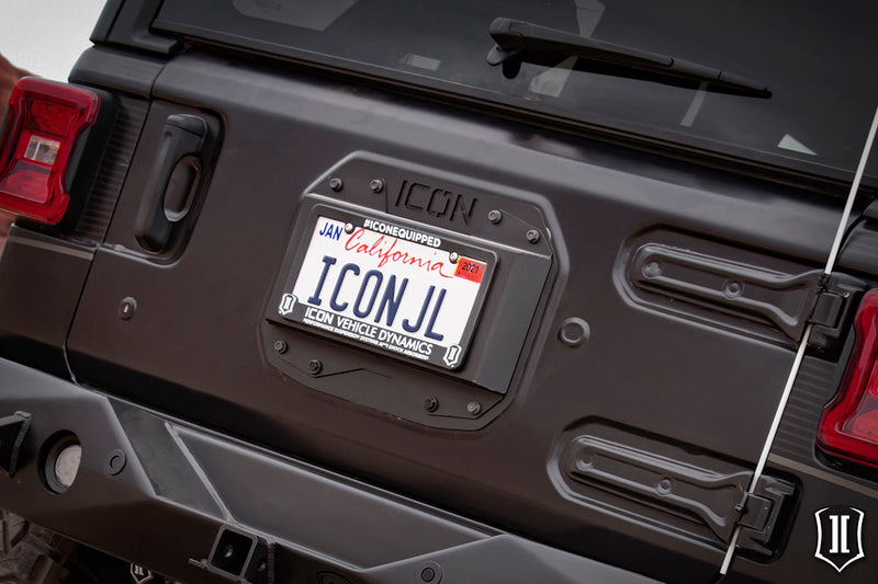 ICON Vehicle Dynamics ICON Armor & Off-Road Accessories: installed on the Jeep tailgate (representative image)