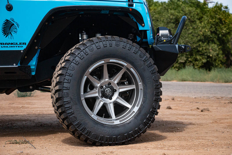 ICON Alloys Bandit wheel, Grey: Jeep Wrangler on Bandit wheels