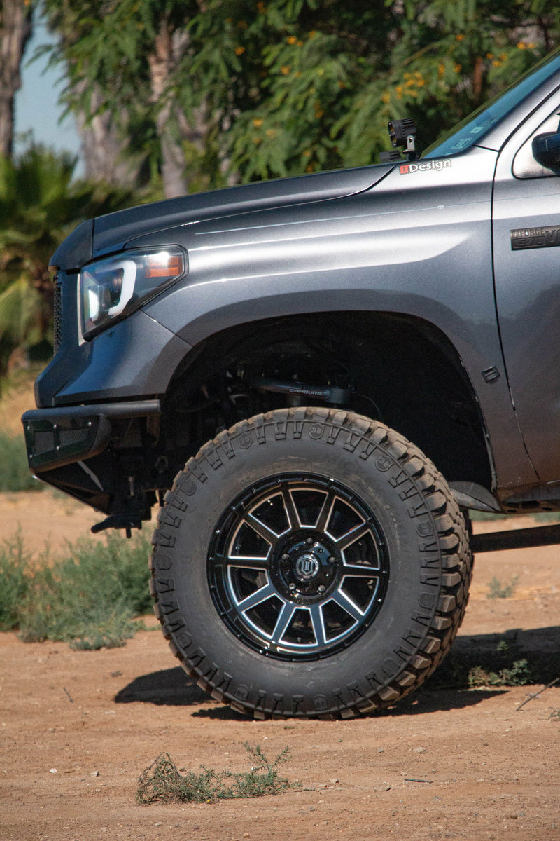 ICON Alloys Recoil wheel, Milled Gloss Black: Toyota Tundra on Recoil wheels