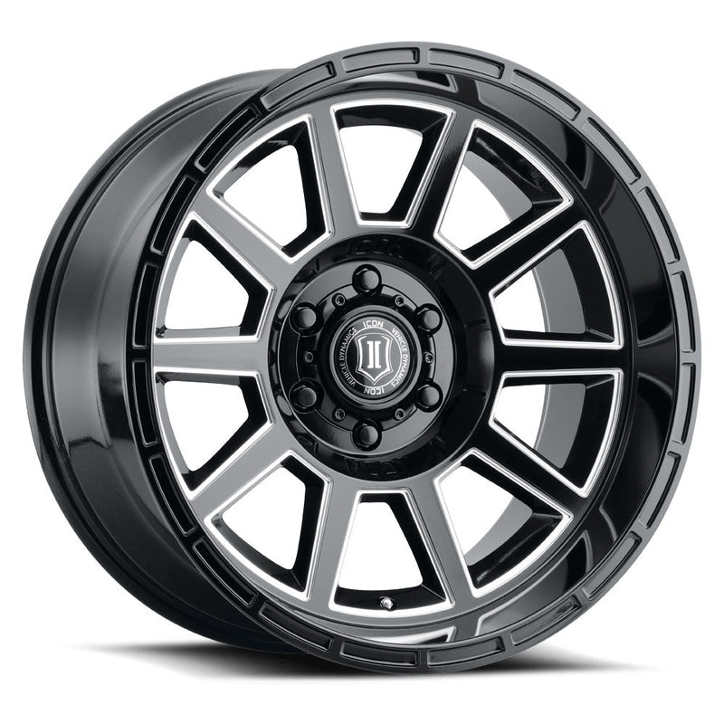ICON Alloys Recoil wheel, Milled Gloss Black (6-lug)