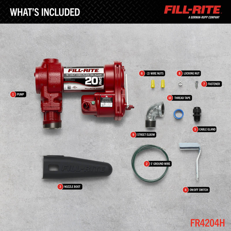 Fill-Rite FR4211GEBL 12V DC Hi-Flow Pump, 1 in Automatic Nozzle, 901l Meter Liter - All NPT Threads image 3