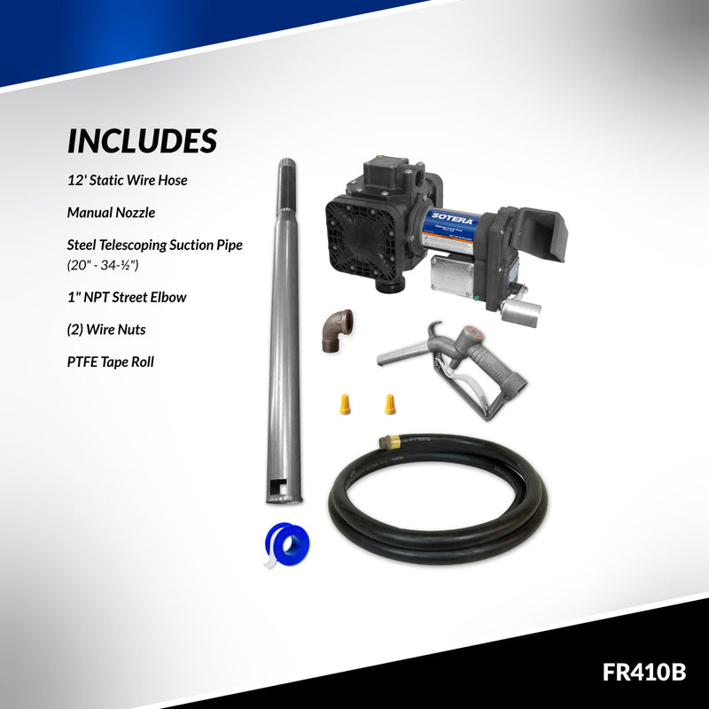 Fill-Rite FR410B 12V DC Oil Transfer Pump, Bung Mount with Suction Pipe image 4