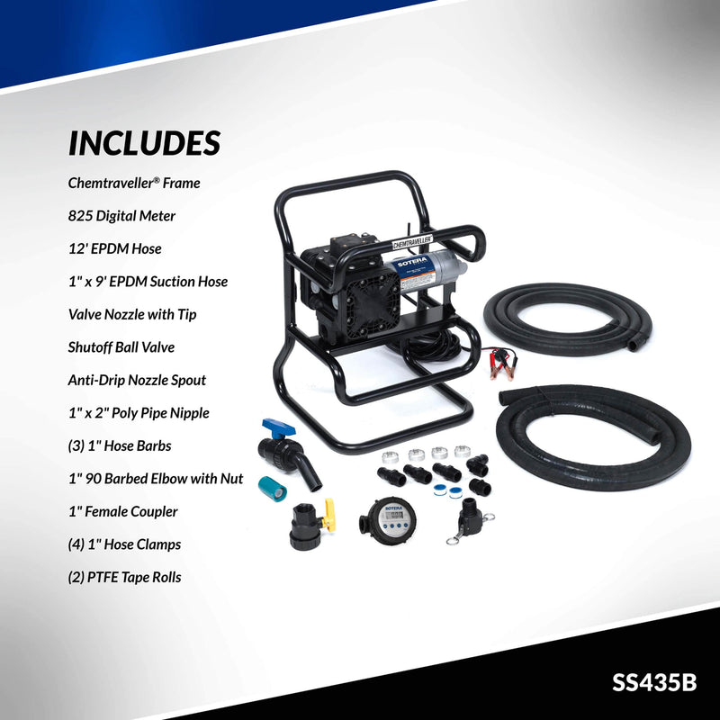Fill-Rite SS435B 12V DC Chemical Transfer Pump, Portable Chemtraveller® with Meter image 4