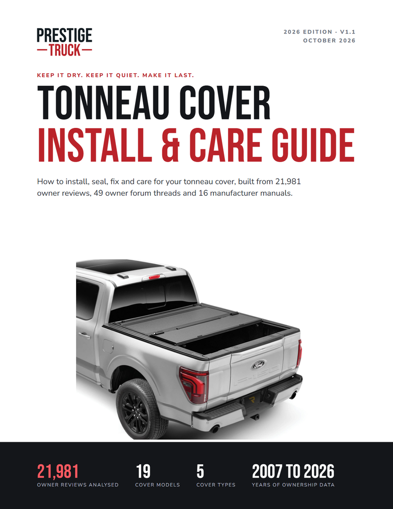 Cover of the Tonneau Cover Install and Care Guide, 2026 Edition, built from 21,981 owner reviews