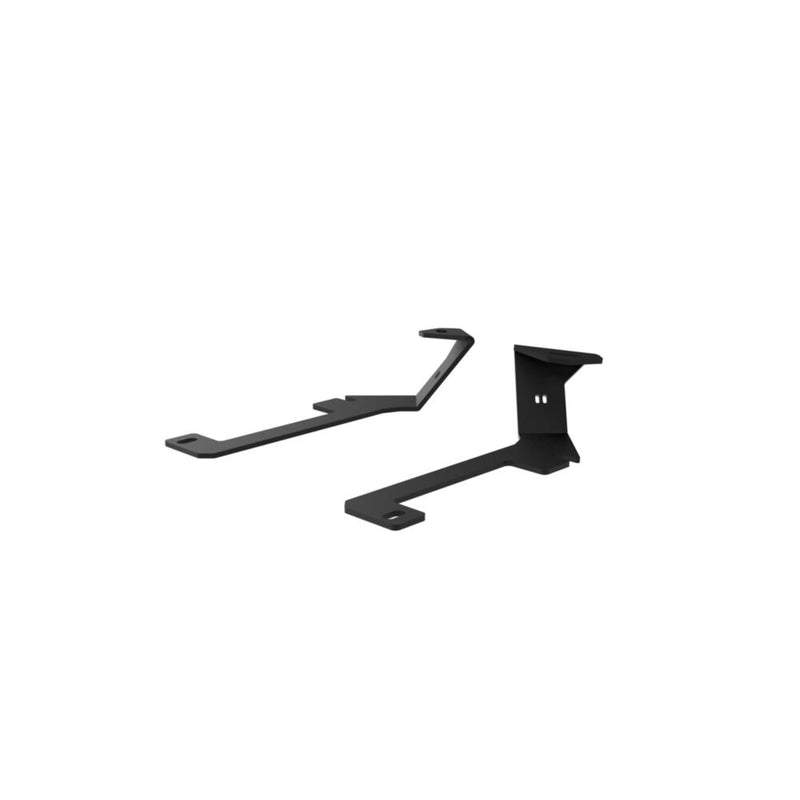 KC HiLiTES Ditch Light Mount Brackets for 2011-2016 Ford Super Duty on a studio background: pair of black ditch light brackets shown at an angle on a white background