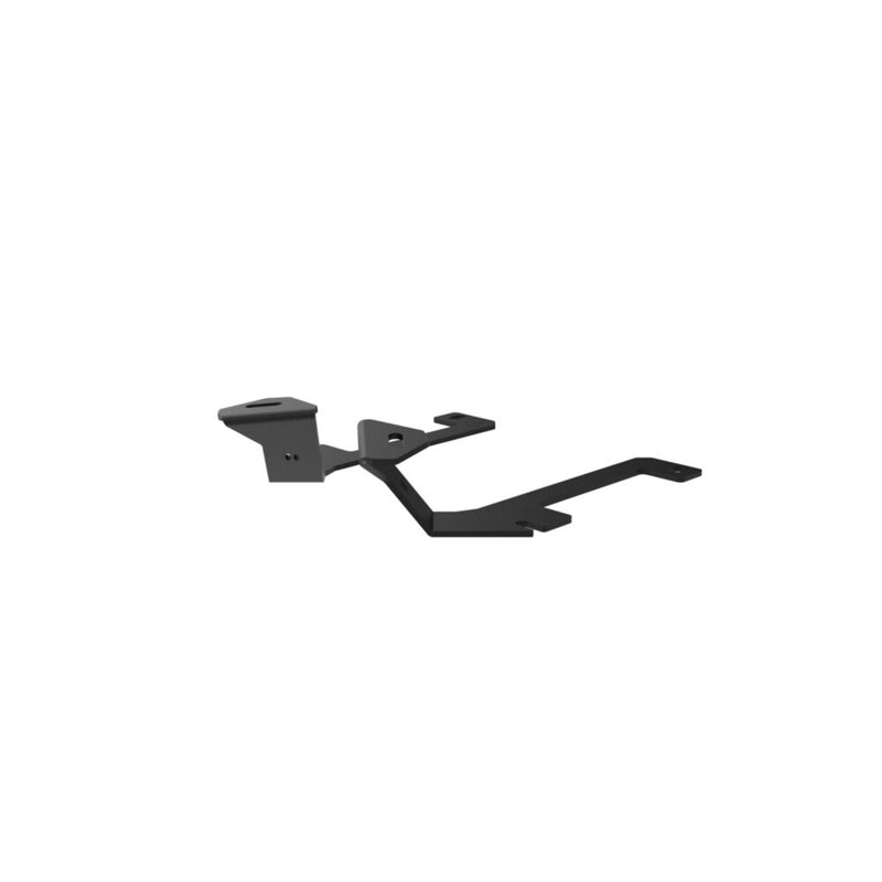 KC HiLiTES Ditch Light Mount Brackets for 2011-2016 Ford Super Duty on a studio background: two black ditch light brackets overlapping at an angle on a white background