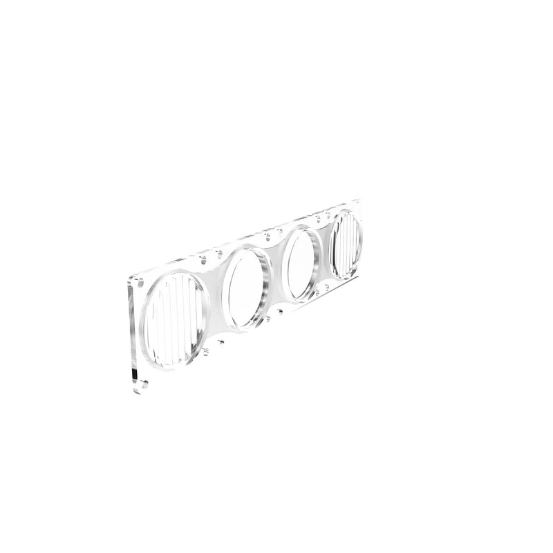 KC HiLiTES FLEX ERA LED Light Bar Replacement Lens on a studio background: clear FLEX ERA light bar combo lens at an angle on a white background