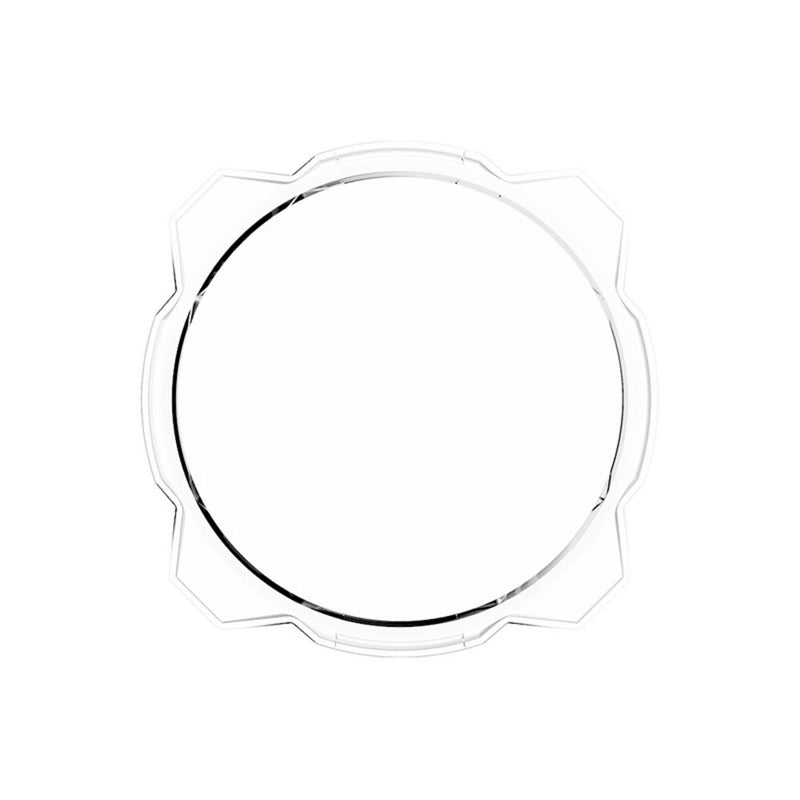 KC HiLiTES Gravity Titan & Pro6 6" Light Cover & Shield on a studio background: clear 6" Pro6 light shield, front view on a white background