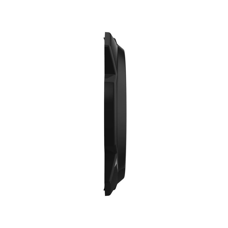 Close-up of the KC HiLiTES Gravity Titan & Pro6 6" Light Cover & Shield: side profile of the black 6" Pro6 light cover