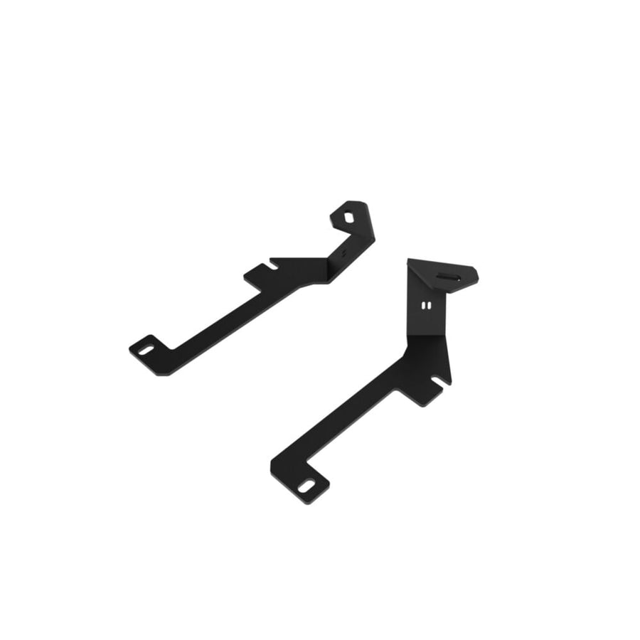 Vehicle-Specific Light Mounts by KC HiLiTES: Pair of black ditch light brackets shown at an angle on a white background
