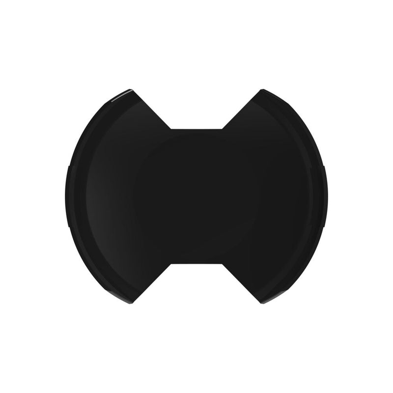 KC HiLiTES SlimLite 8" LED Light Cover & Shield on a studio background: black SlimLite 8" light cover without logo, front view on a white background
