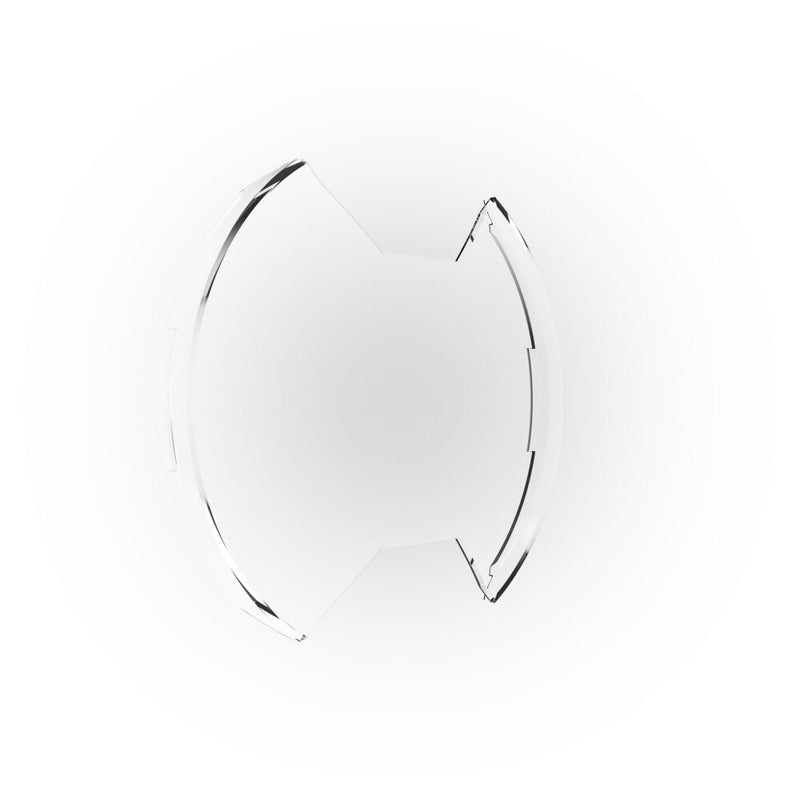KC HiLiTES SlimLite 8" LED Light Cover & Shield on a studio background: clear SlimLite 8" light shield, angled view on a white background