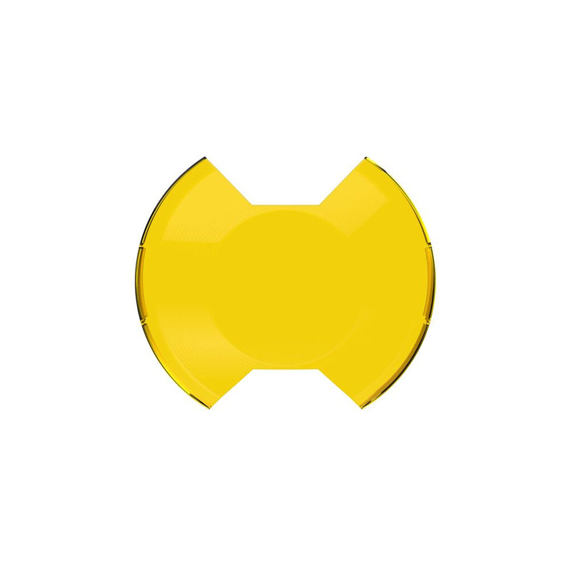 KC HiLiTES SlimLite 8" LED Light Cover & Shield on a studio background: selective yellow SlimLite 8" driving light shield, front view on white