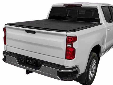 LOMAX Hard Tri-Fold Tonneau Cover for 2019-2026 Chevrolet Silverado 1500 / GMC Sierra 1500 (6'6" Bed, Urethane Aluminum)