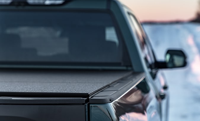 LOMAX Hard Tri-Fold tonneau cover, closed