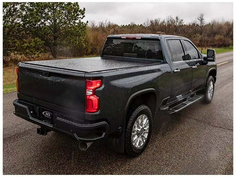 LOMAX Stance Hard Tri-Fold Tonneau Cover for 2019-2026 Chevrolet Silverado 1500 / GMC Sierra 1500 (6'6" Bed, Urethane Aluminum), view 12