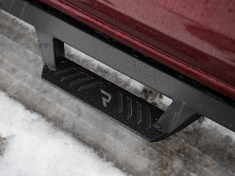 N-Fab EpYx nerf steps in textured black, step tread close-up