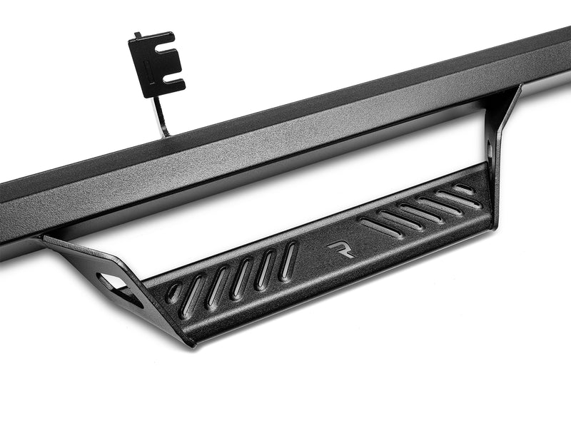 N-Fab Predator Pro nerf steps in textured black, mounting bracket close-up on white