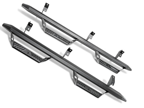 N-Fab Predator Pro nerf steps in textured black, pair on white