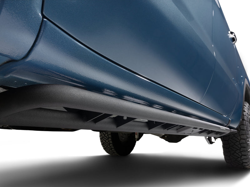 N-Fab RKR Rails in textured black, mounting bracket close-up