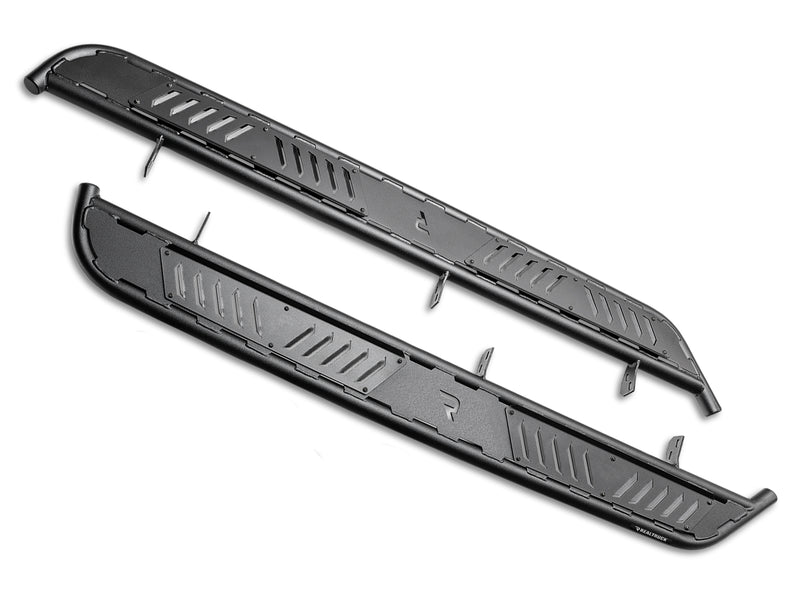 N-Fab Roan running boards in textured black, pair on white