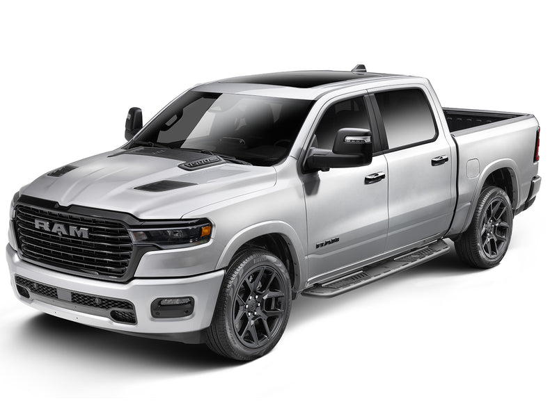 N-Fab Roan running boards in textured black, complete unit on white