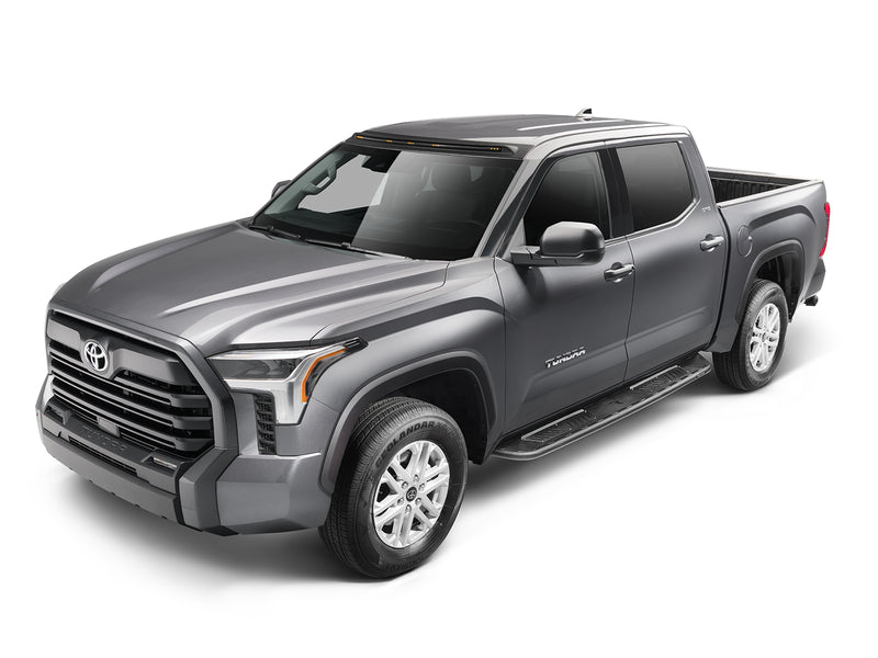 N-Fab Roan running boards in textured black, complete unit on white