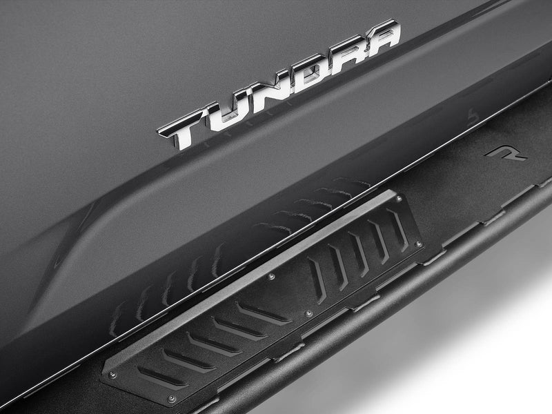 N-Fab Roan running boards in textured black, close view, installed along the rocker