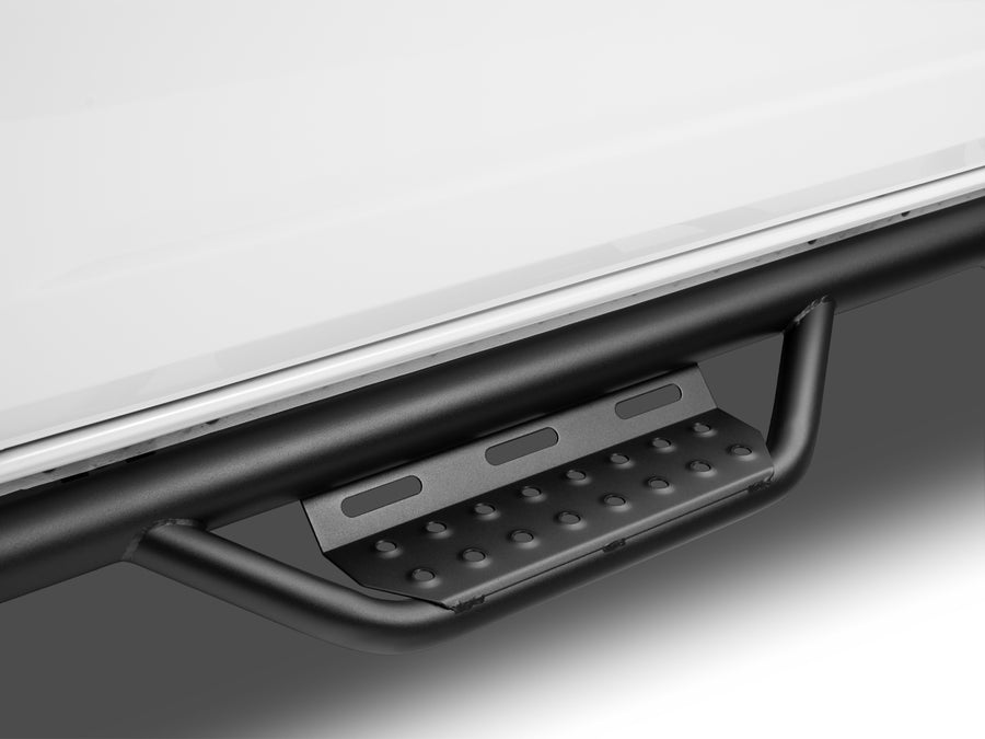 N-Fab Nerf Step RS step bars in textured black, hoop step close-up