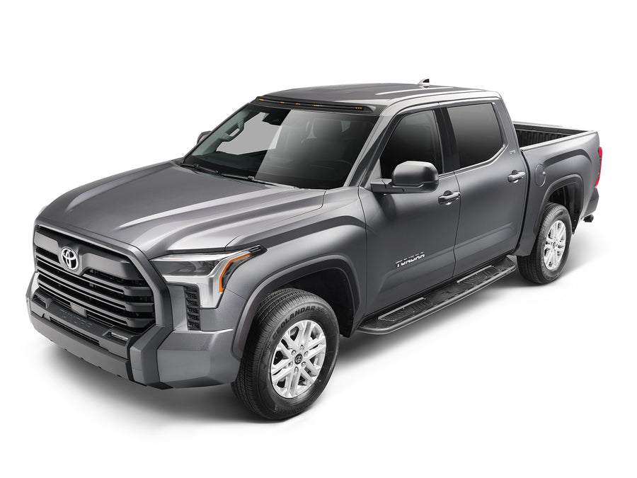 N-Fab Roan running boards in textured black, complete unit on white