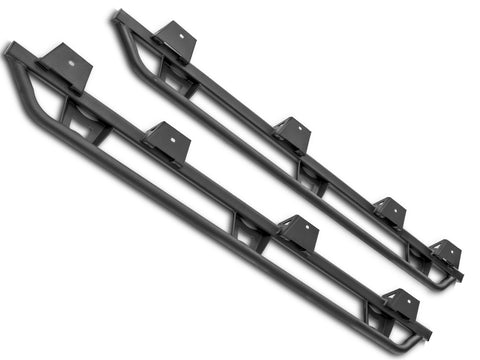N-Fab TrailSlider step system in textured black, pair on white