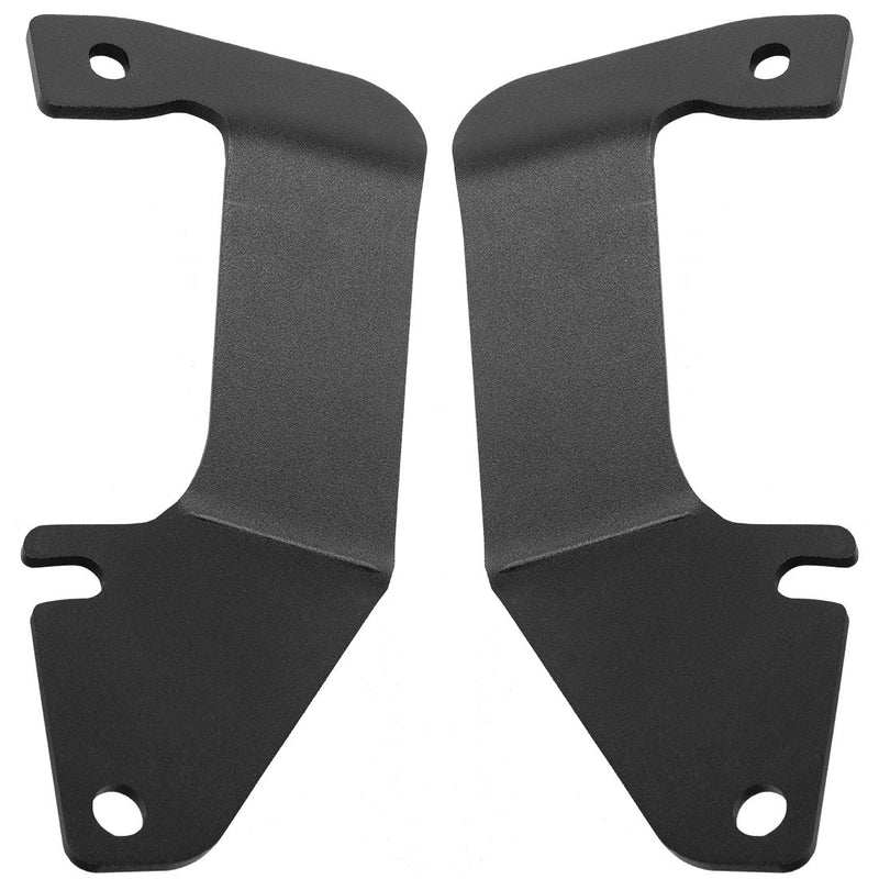 Rigid A-Pillar Mounts, kit contents laid out: two black steel A-pillar brackets are shown on white