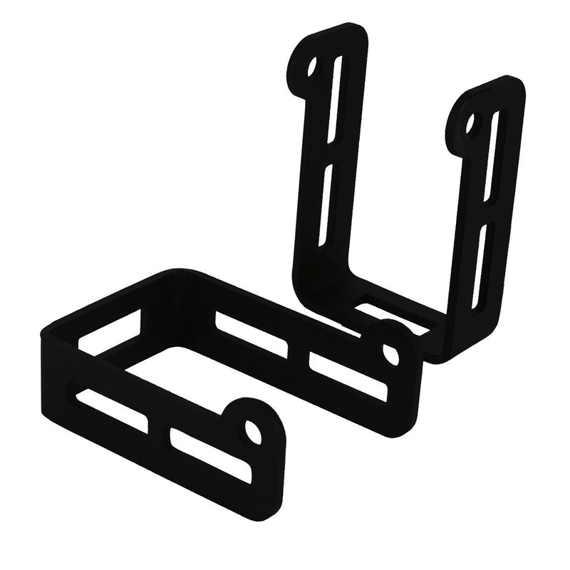 Rigid D-Series 3" Extended Bracket Pair on a studio background: A pair of black Rigid D-Series 3" extended mounting brackets on a white background