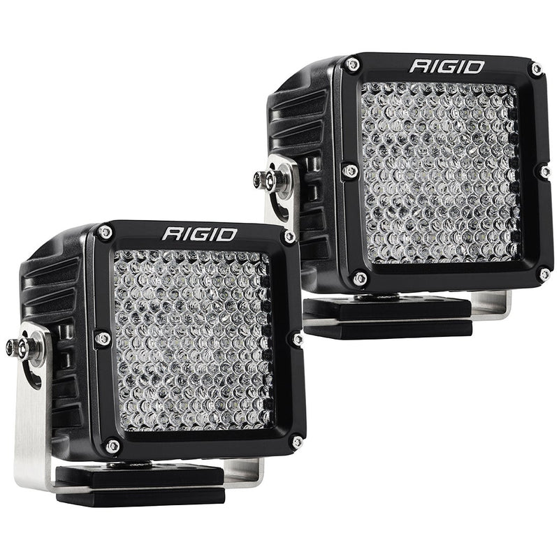 Rigid D-XL PRO Pods Pair on a studio background: A pair of black D-XL PRO pods with frosted diffused lenses on a white background