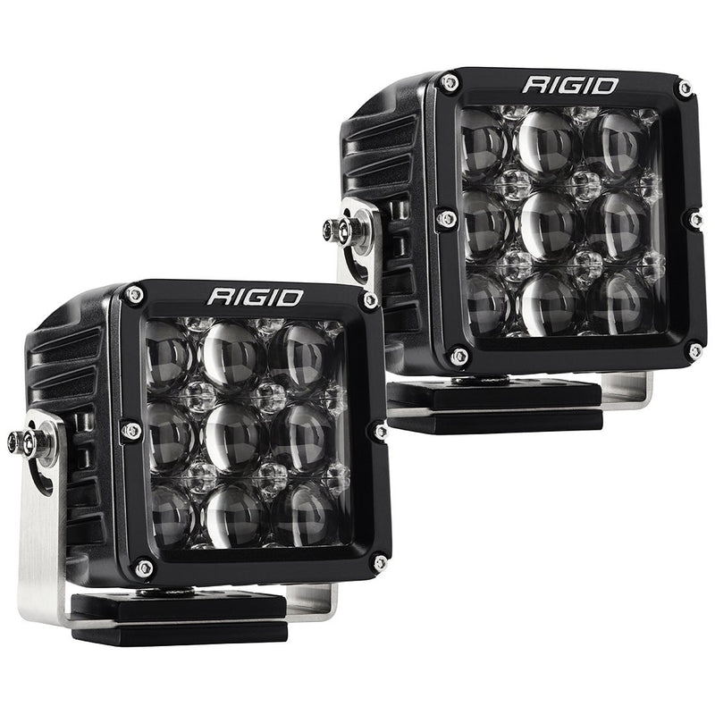 Rigid D-XL PRO Pods Pair on a studio background: A pair of black D-XL PRO hyperspot pods with deep clear reflectors on a white background
