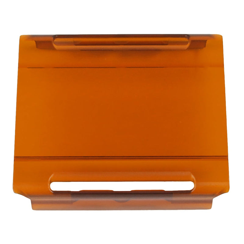Rigid E-Series 4" Cover on a studio background: A translucent amber E-Series 4" light cover on a white background