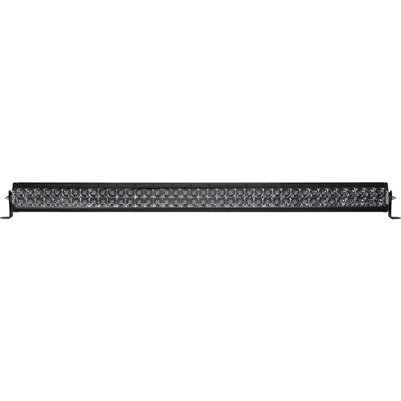 Rigid E-Series PRO 40" on a studio background: black 40" dual-row E-Series PRO LED light bar with blacked-out midnight optics on end-mount brackets against white