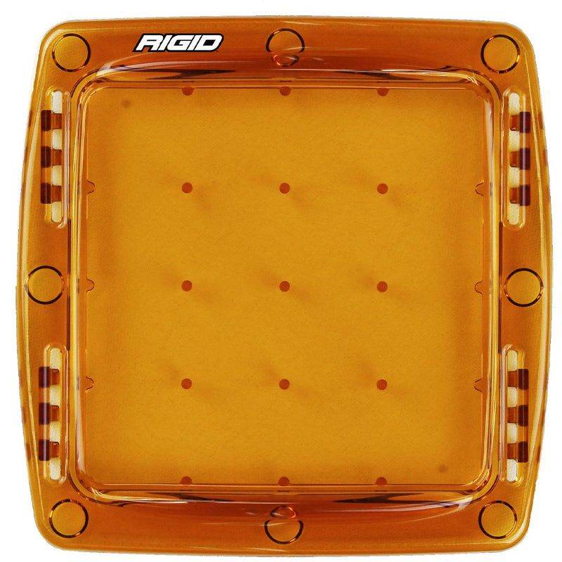 Rigid Q-Series Pod Cover on a studio background: an amber square Q-Series cover with the Rigid logo at the top, front view on white