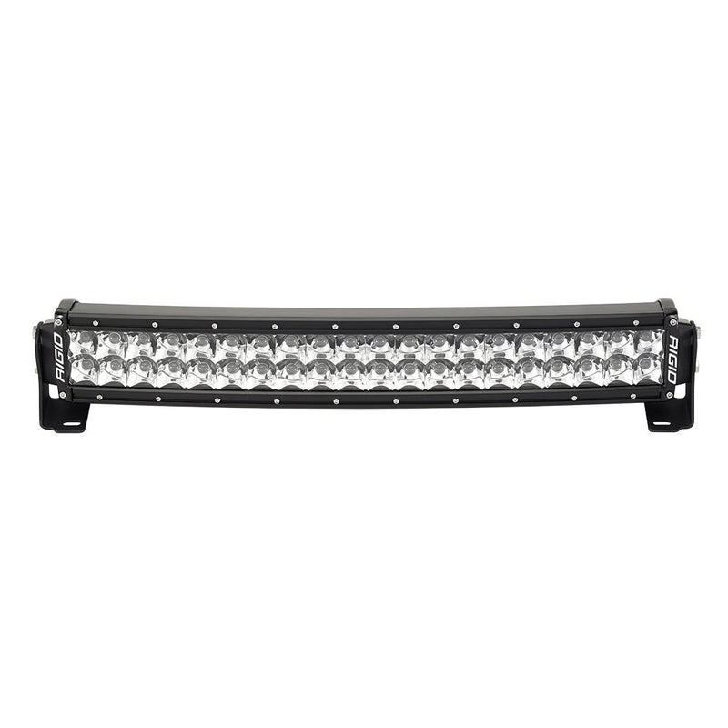 Rigid RDS-Series PRO 20" on a studio background: curved black RDS-Series PRO 20" light bar with clear optics, front view on white