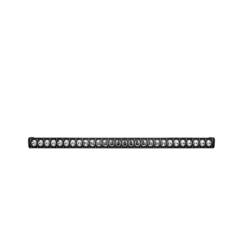 Rigid Revolve 40" Bar on a studio background: A black Revolve 40" LED light bar with a long row of round reflectors, shown head-on against a white background