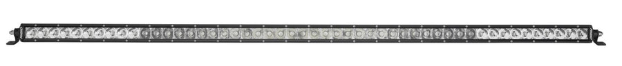 SR-Series Light Bars by Rigid: Single black SR-Series PRO straight LED light bar, about 50 inch, combo optics, on white, wide banner crop