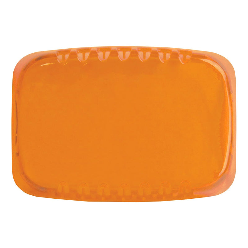 Rigid SR-M Pod Cover on a studio background: an amber translucent SR-M pod cover on a white background