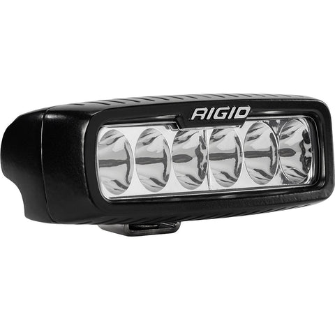 Rigid SR-Q Series PRO Driving Pod on a studio background: A single black Rigid SR-Q surface mount pod with clear driving optics on a white background