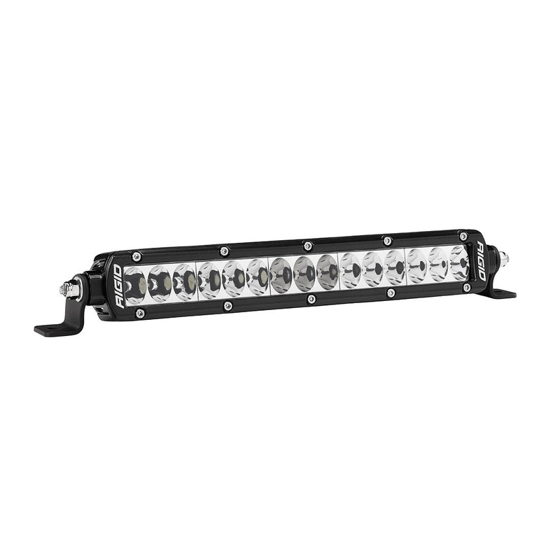 Rigid SR-Series PRO 10" Driving on a studio background: A Rigid SR-Series PRO 10" LED light bar with clear driving optics on a white background