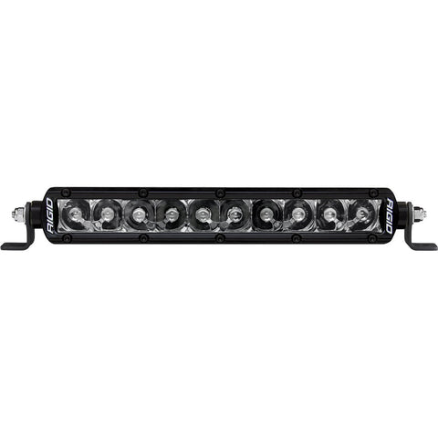 Rigid SR-Series PRO 10" Spot Midnight on a studio background: A Rigid SR-Series PRO 10" Midnight Edition LED light bar with spot optics on a white background
