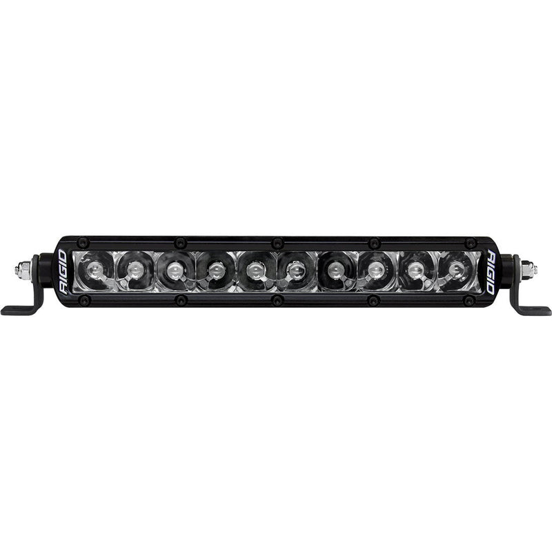 Rigid SR-Series PRO 10" Spot Midnight on a studio background: A Rigid SR-Series PRO 10" Midnight Edition LED light bar with spot optics on a white background